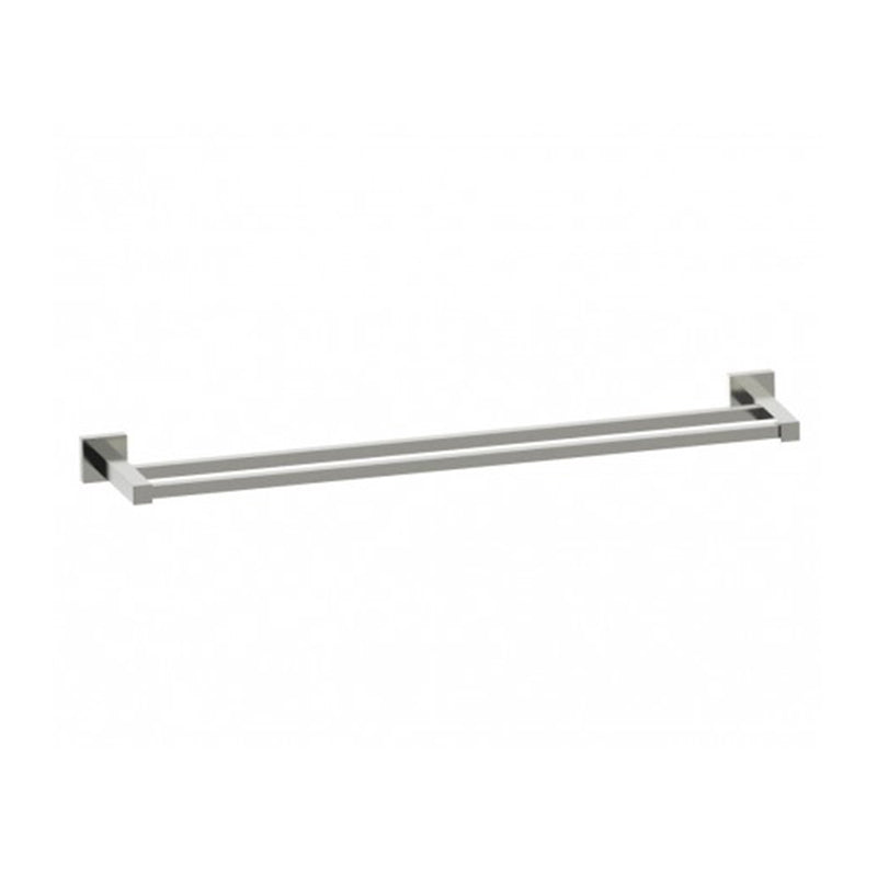 London Double Towel Bar - Wall Mount - 24" Brass/Brushed Nickel