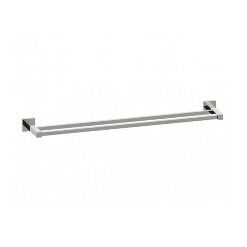 London Double Towel Bar - Wall Mount - 24" Brass/Polished Nickel