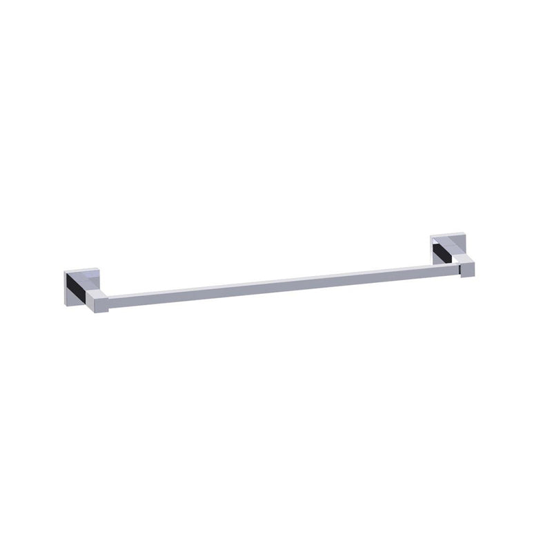 London Single Towel Bar - Wall Mount - 30" Brass/Polished Chrome
