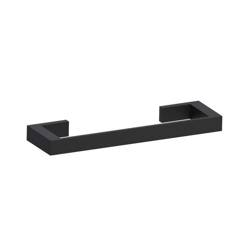 Munich Single Towel Bar - Wall Mount - 12" Brass/Matt Black