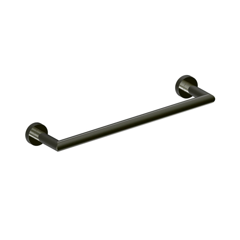 Oslo Single Towel Bar - Wall Mount - 12" Brass/Gun Metal