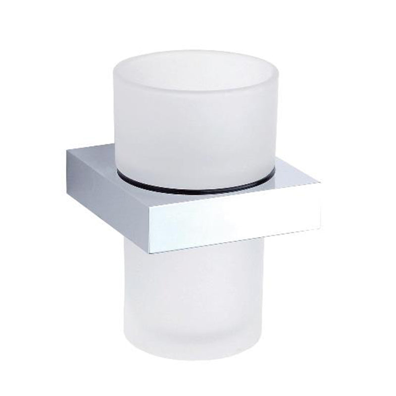 Berlin Toothbrush Holder - Wall Mount - 4" Brass/Polished Chrome