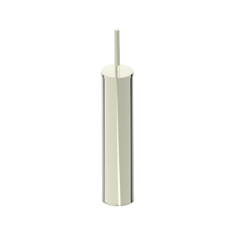 Oslo Extended Toilet Brush Holder - Free Standing - 22" Brass/Polished Nickel
