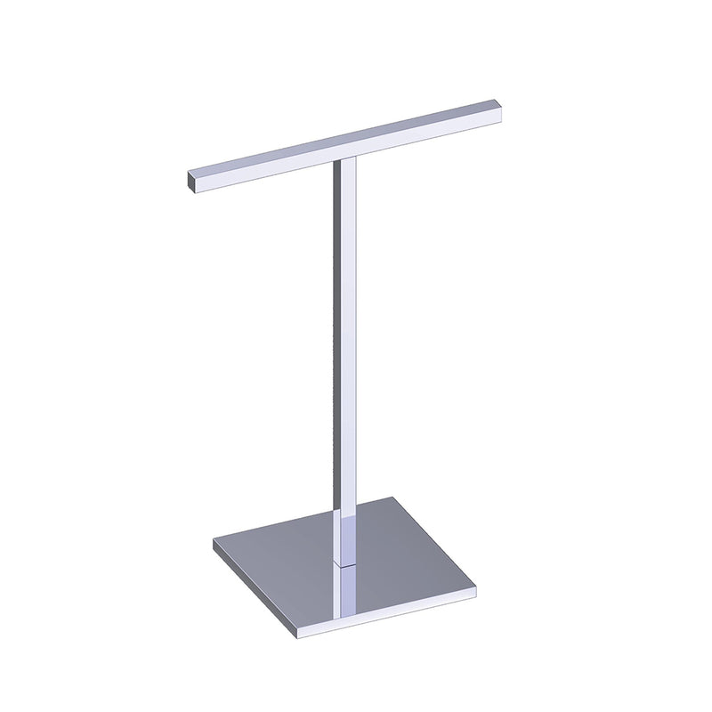 London Hand Towel Holder - Free Standing - 11" Brass/Polished Chrome