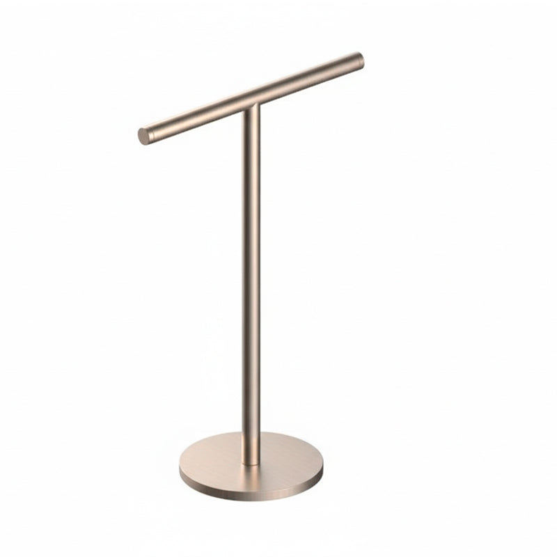 Oslo Round Hand Towel Holder - Free Standing - 11" Brass/Brushed Nickel
