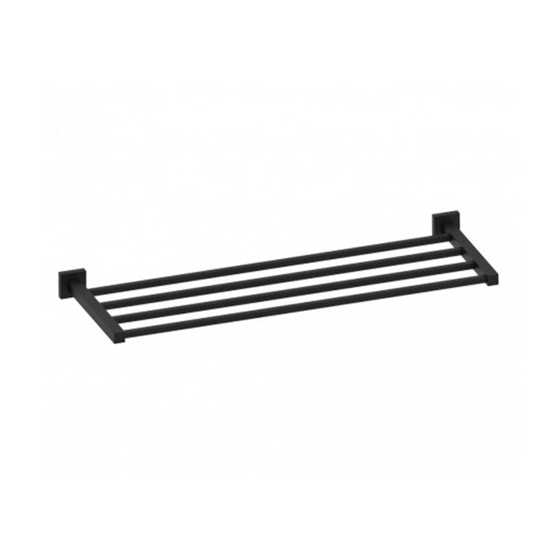 London Towel Shelf - Wall Mount - 24" Brass/Matt Black