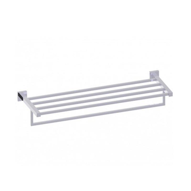 London Towel Shelf - Wall Mount - 24" Brass/Polished Chrome