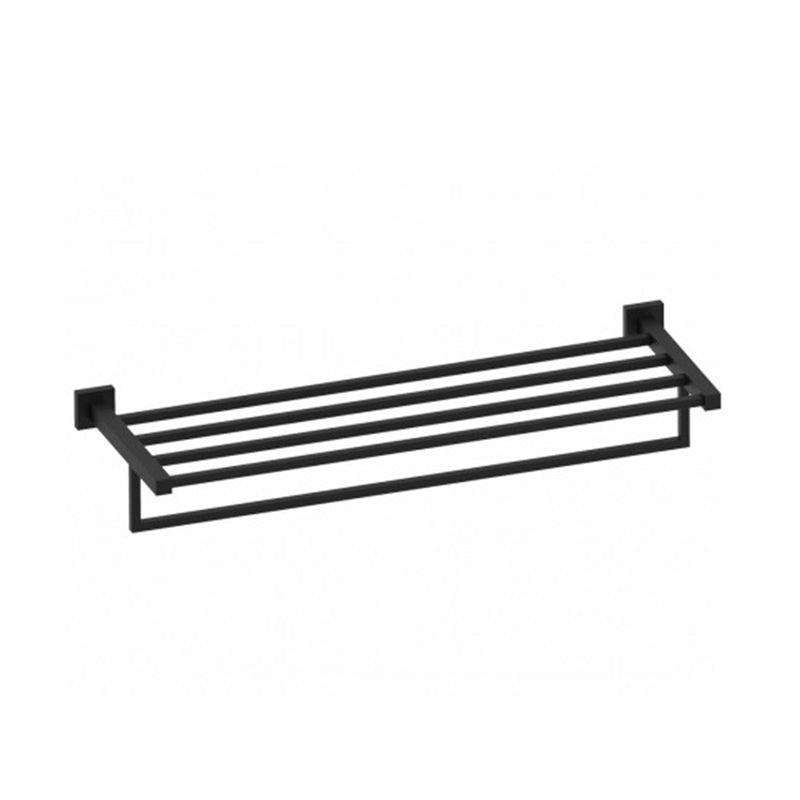 London Towel Shelf - Wall Mount - 24" Brass/Matt Black