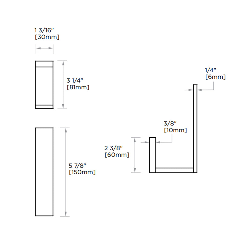 Berlin Spare Toilet Paper Holder - Wall Mount - 6" Brass/Polished Nickel