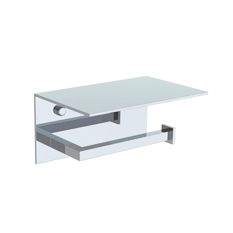 London Toilet Paper Holder - Wall Mount - 7" Brass/Polished Chrome