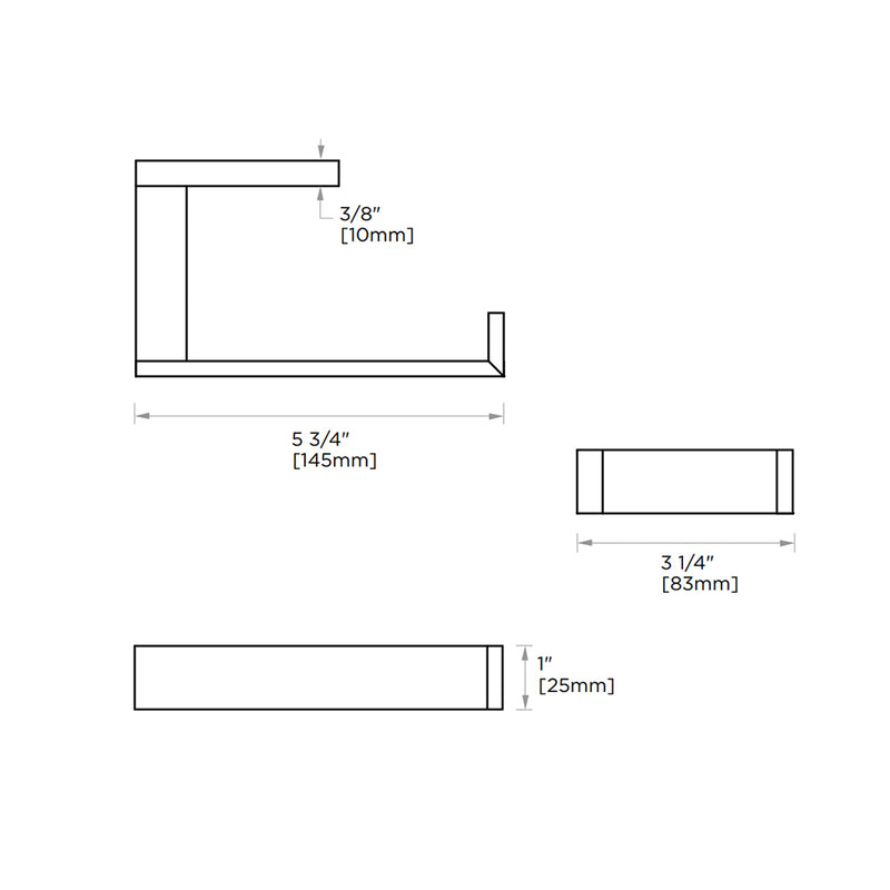 Munich Toilet Paper Holder - Wall Mount - 6" Brass/Polished Chrome