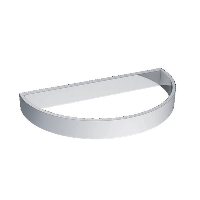 Berlin Half Moon Towel Ring - Wall Mount - 10" Brass/Polished Chrome