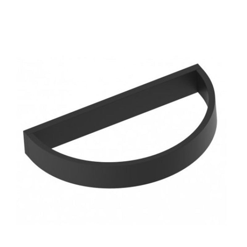 Berlin Half Moon Towel Ring - Wall Mount - 10" Brass/Matt Black