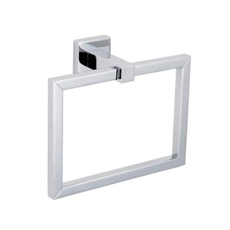 London Towel Ring - Wall Mount - 7" Brass/Polished Chrome