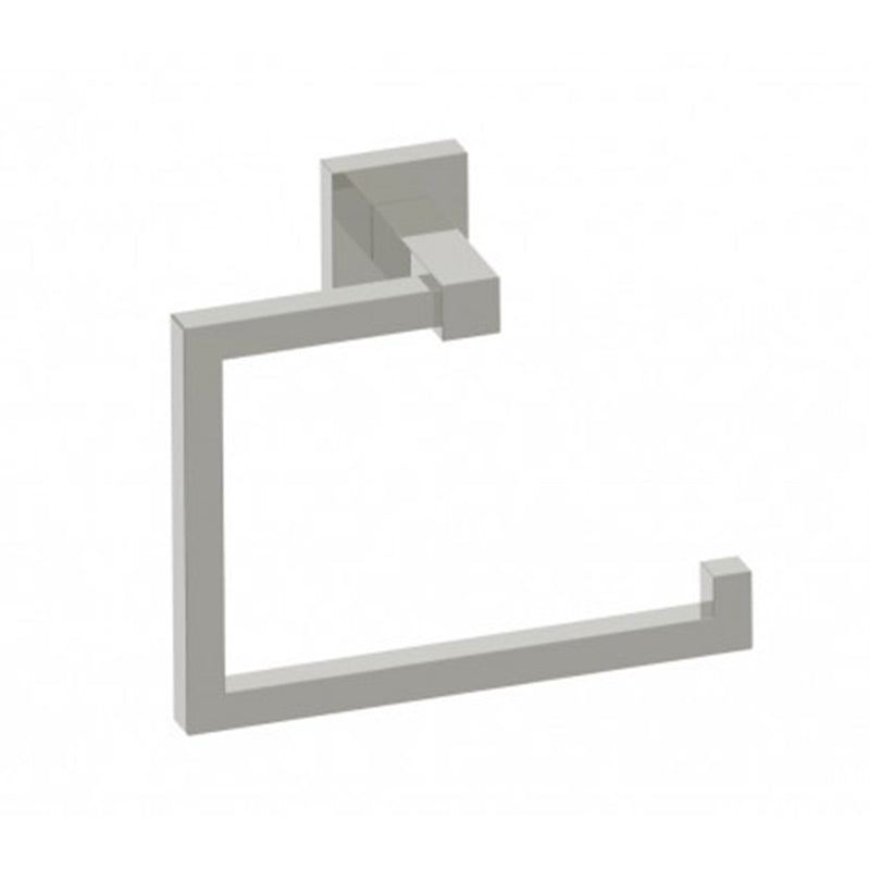 London Towel Ring - Wall Mount - 7" Brass/Polished Nickel