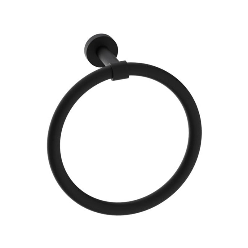 Oslo Towel Ring - Wall Mount - 8" Brass/Matt Black