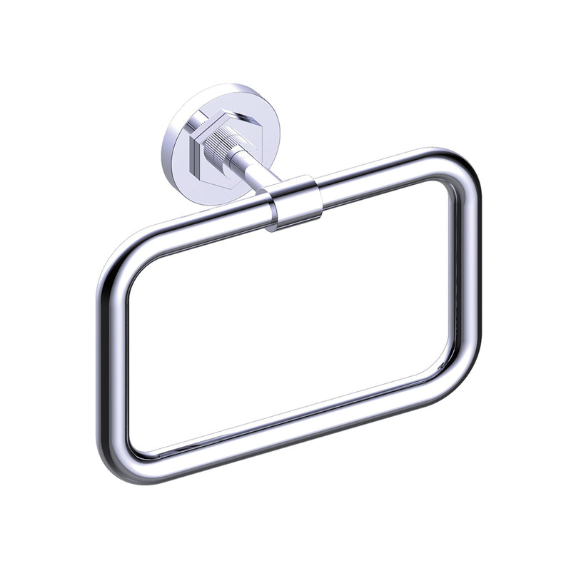 Windsor Towel Ring - Wall Mount - 9" Brass/Polished Chrome