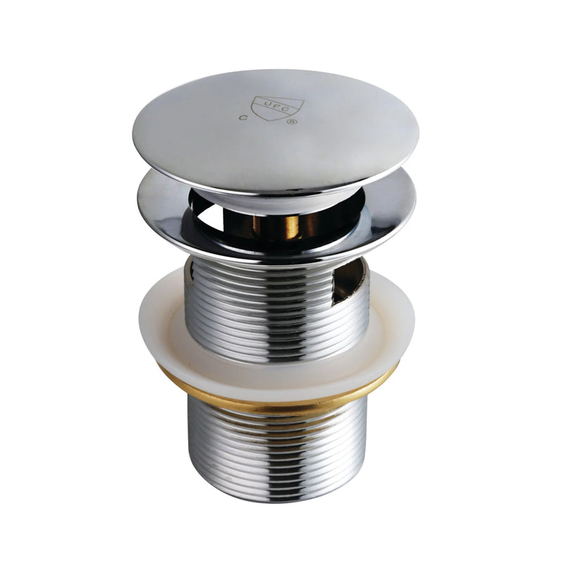 Trimscape Toe-Touch Tub Drain - Drop-In - 3" Brass/Polished Chrome