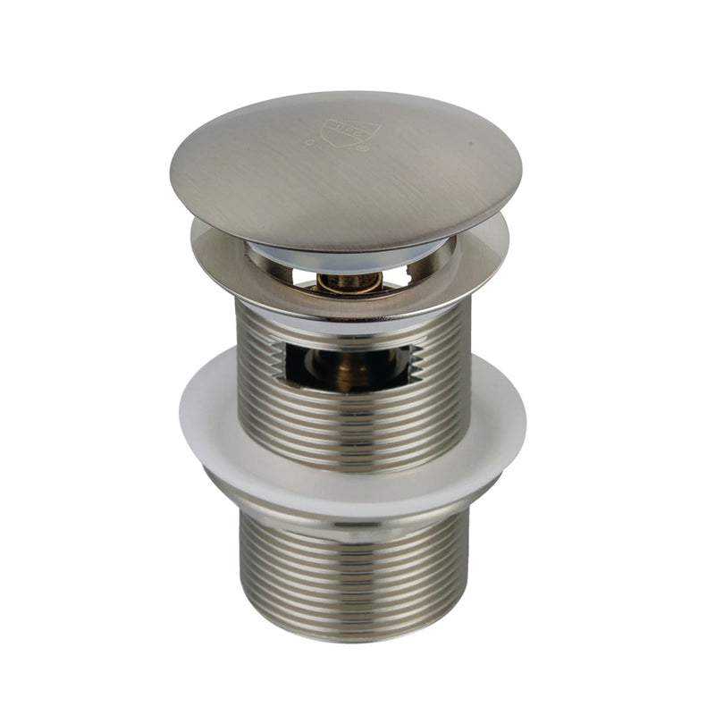 Trimscape Toe-Touch Tub Drain - Drop-In - 3" Brass/Brushed Nickel