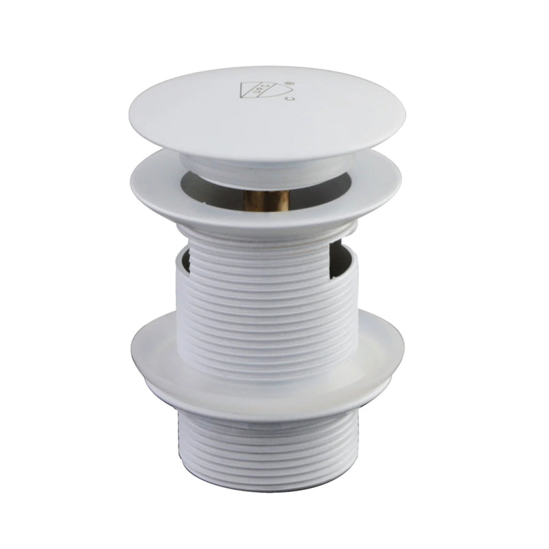 Trimscape Toe-Touch Tub Drain - Drop-In - 3" Brass/White