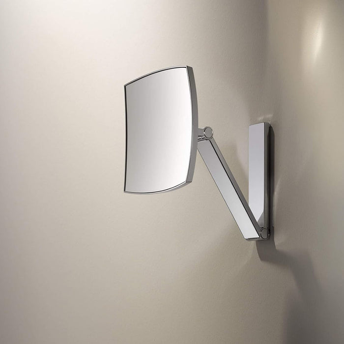 iLook Move 5x Make-Up Mirror - Wall Mount - 8" Brass/Polished Chrome