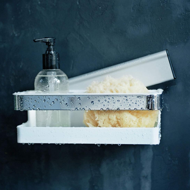 Moll Squeegee Shower Basket - Wall Mount - 10" Brass/Abs/Polished Chrome/White