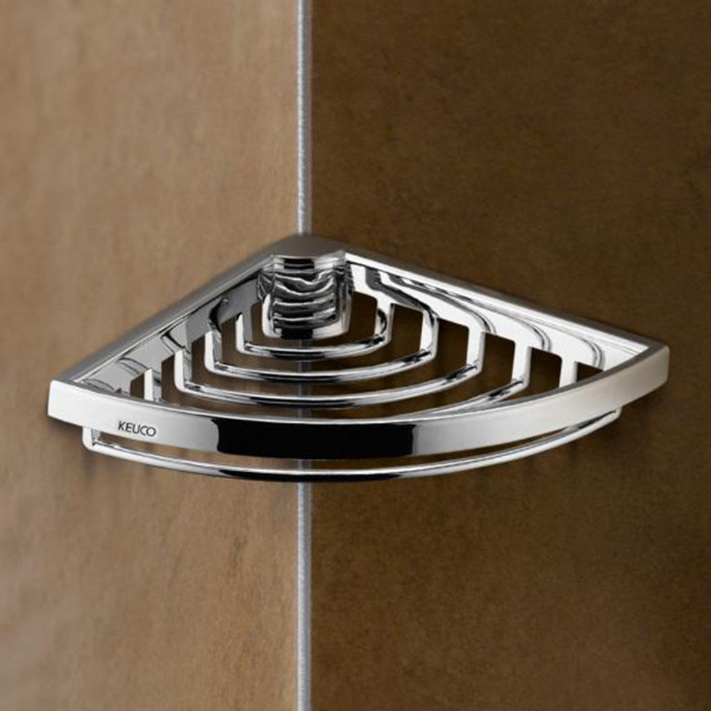 Universal Corner Shower Basket Wall Mount Brass/Polished Chrome