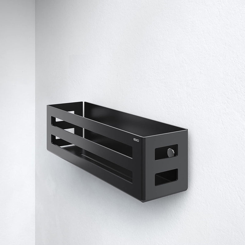 Universal Shower Basket - Wall Mount - 13" Aluminum/Matte Black