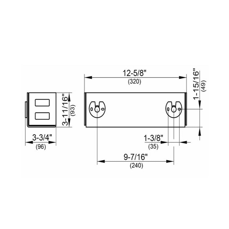 Universal Shower Basket - Wall Mount - 13" Aluminum/Matte Black