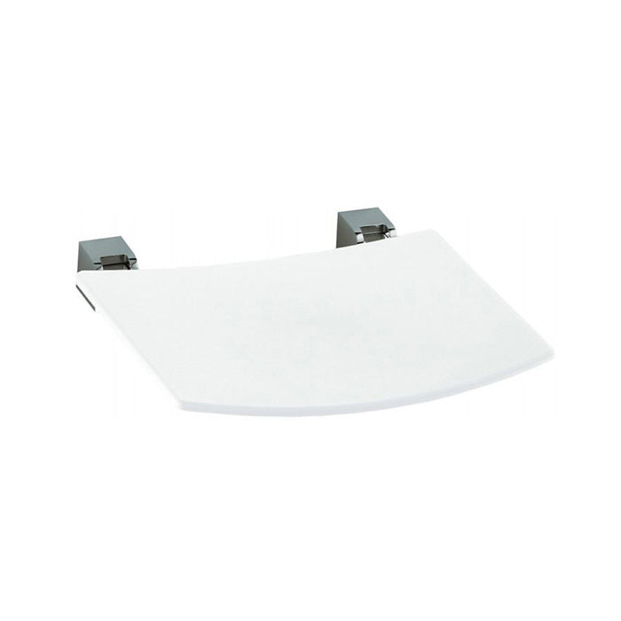 Plan Care Shower Seat - Wall Mount - 15" Aluminum/Abs/Polished Chrome/White