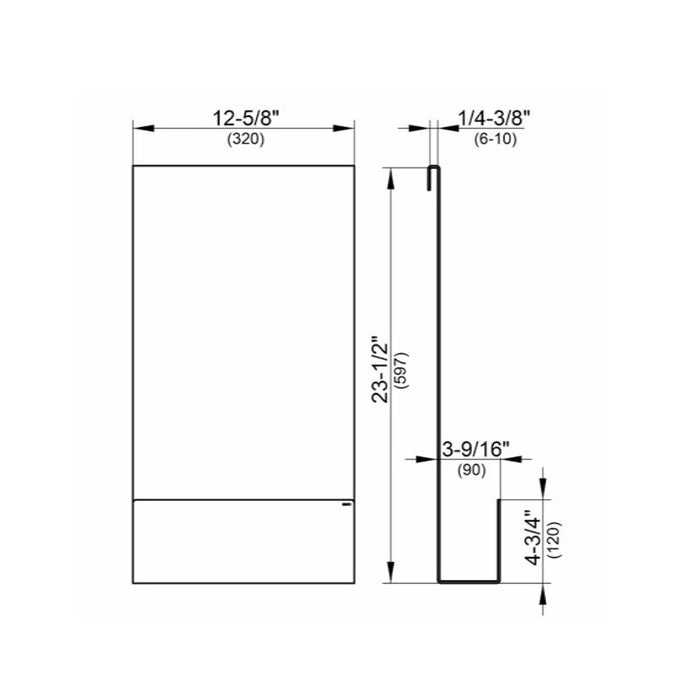 Universal Shower Shelf - Hang-Up - 13" Aluminum/Matte Black