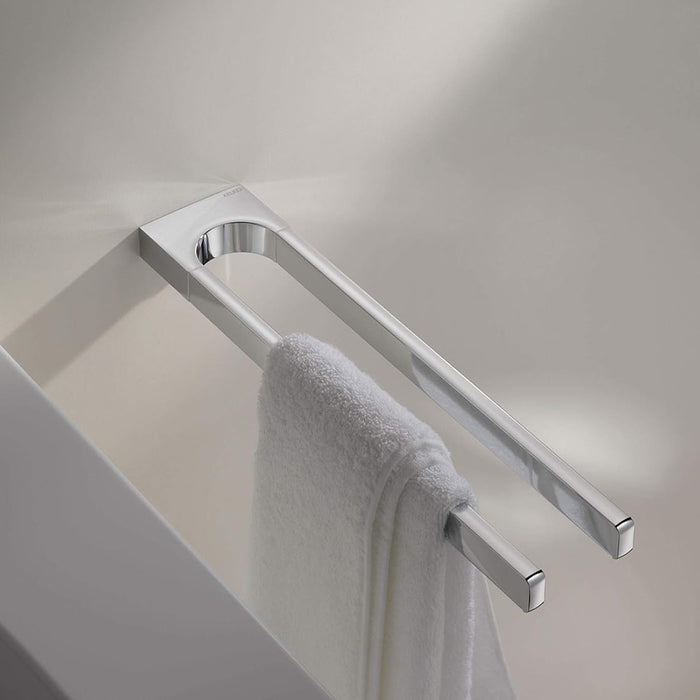 Edition 11 Double Towel Bar - Wall Mount - 18" Brass/Polished Chrome