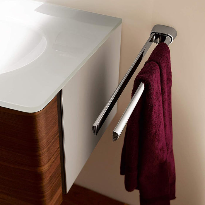 Elegance Double Towel Bar - Wall Mount - 18" Brass/Polished Chrome