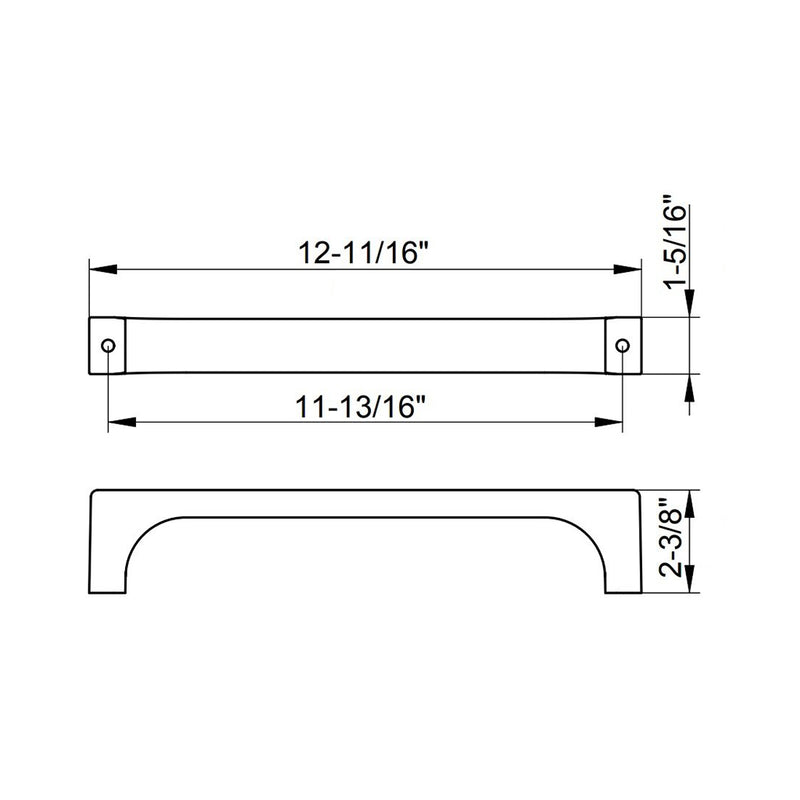 Edition 11 Grab Bar - Wall Mount - 12" Brass/Polished Chrome