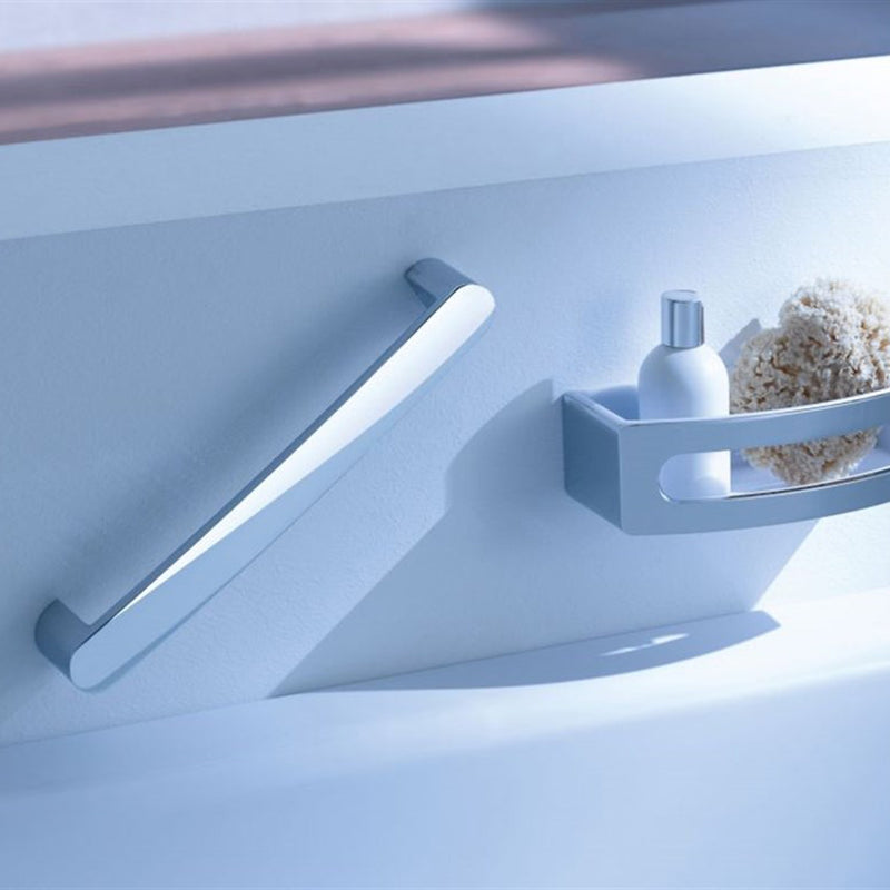 Elegance Grab Bar - Wall Mount - 12" Brass/Polished Chrome