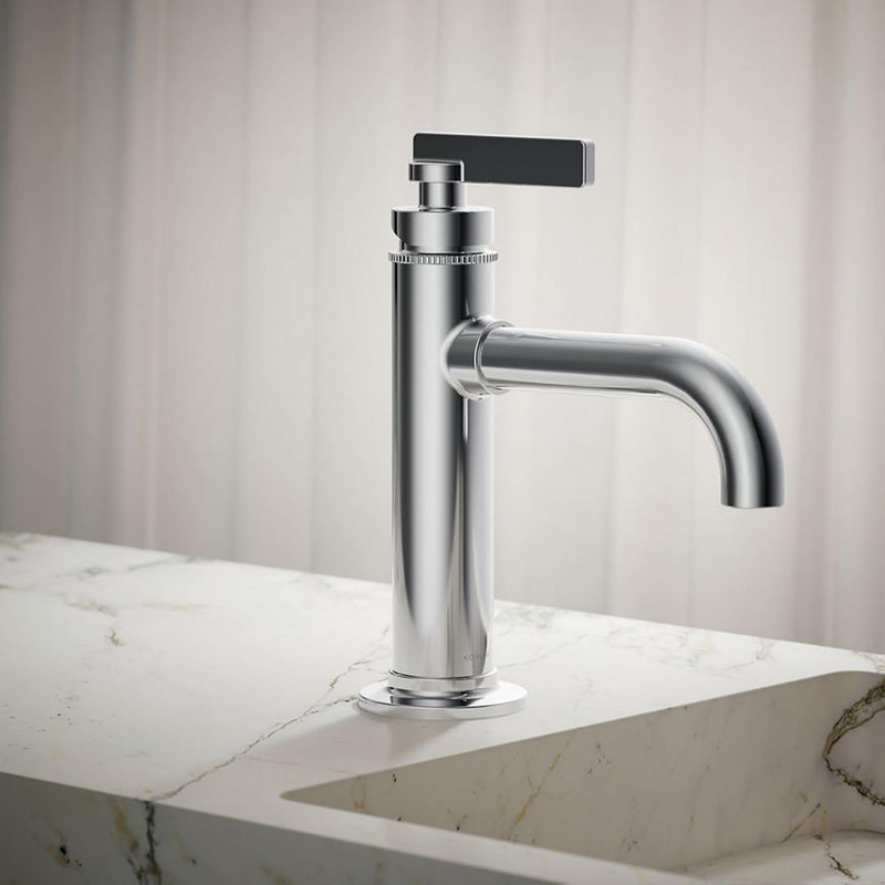 Castia™ By Studio Mcgee Bathroom Faucet - Single Hole - 9" Brass/Polished Chrome