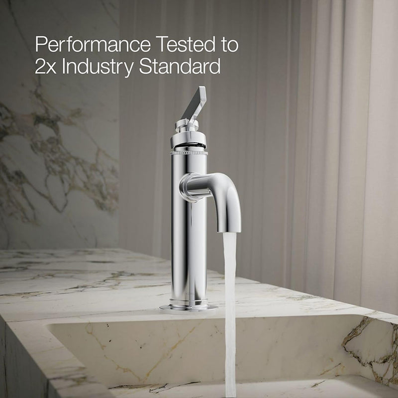 Castia™ By Studio Mcgee Bathroom Faucet - Single Hole - 9" Brass/Polished Chrome