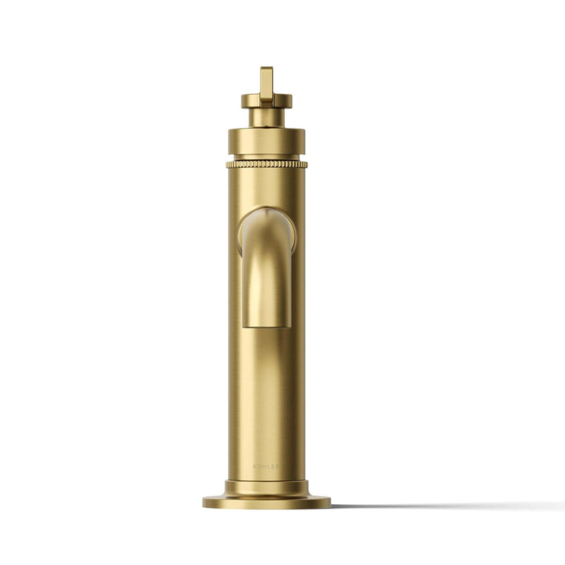 Castia™ By Studio Mcgee Bathroom Faucet - Single Hole - 9" Brass/Brushed Brass