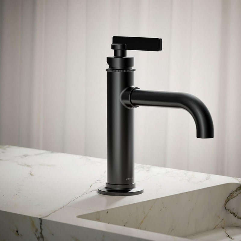 Castia™ By Studio Mcgee Bathroom Faucet - Single Hole - 9" Brass/Matt Black