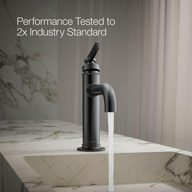 Castia™ By Studio Mcgee Bathroom Faucet - Single Hole - 9" Brass/Matt Black