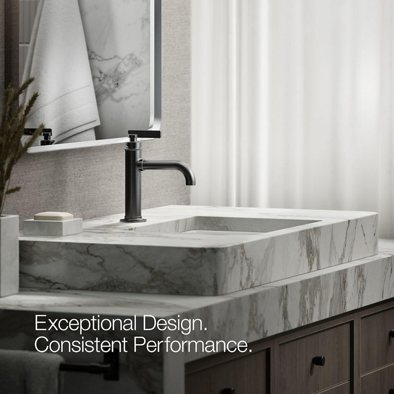 Castia™ By Studio Mcgee Bathroom Faucet - Single Hole - 9" Brass/Matt Black