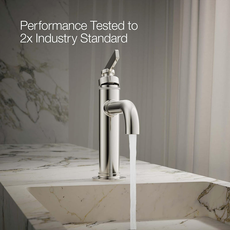 Castia™ By Studio Mcgee Bathroom Faucet - Single Hole - 9" Brass/Polished Nickel