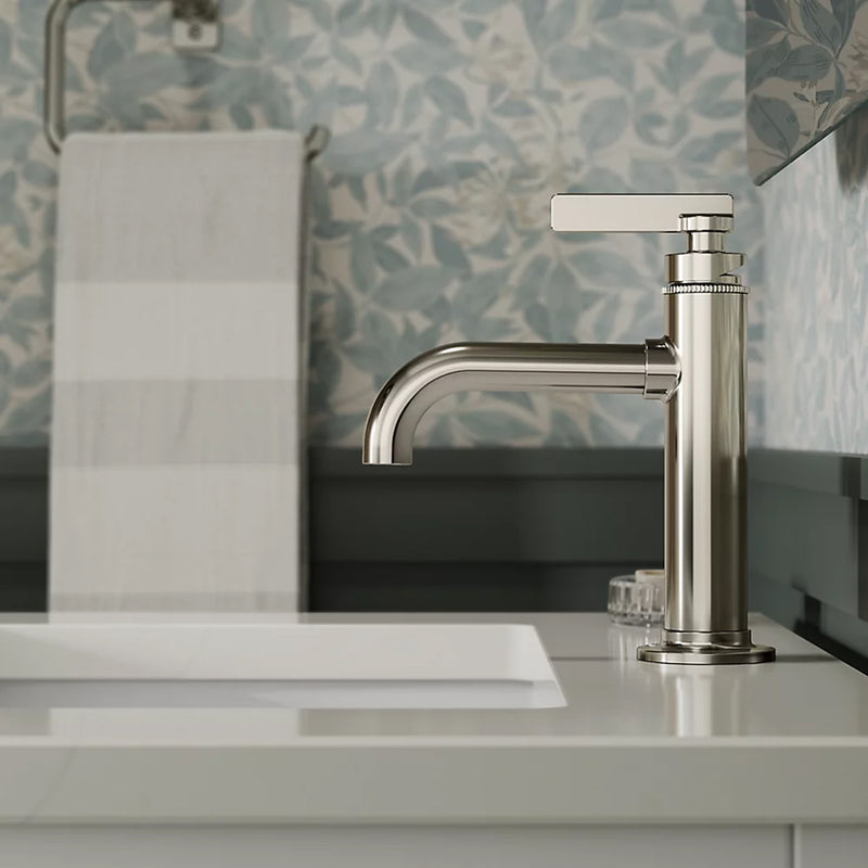 Castia™ By Studio Mcgee Bathroom Faucet - Single Hole - 9" Brass/Polished Nickel