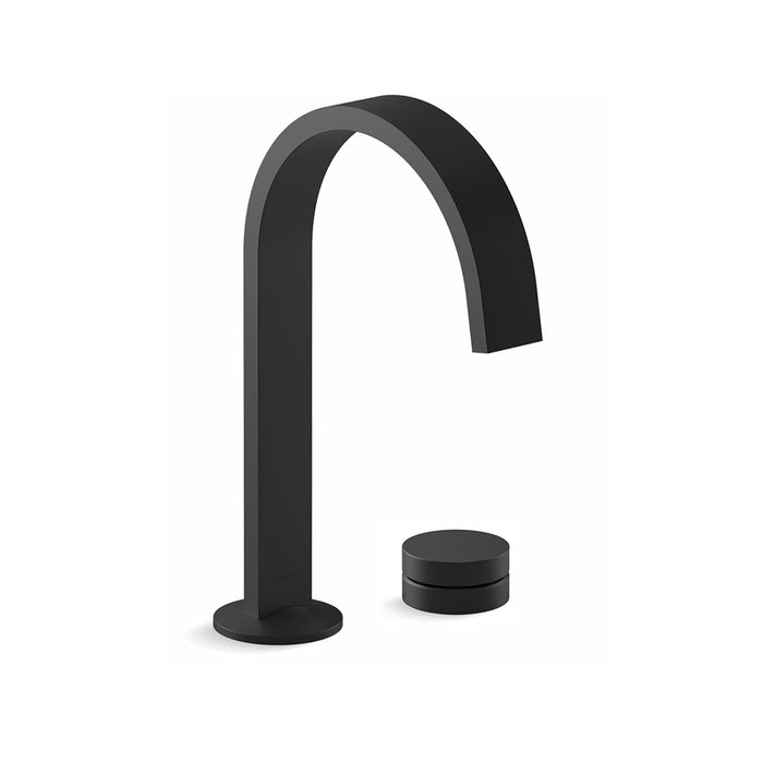 Components Bathroom Faucet  - Widespread - 11" Brass/Matt Black