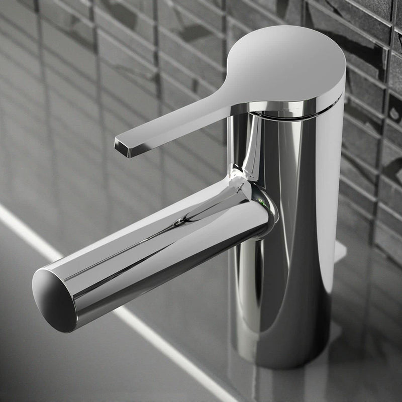 Elate Bathroom Faucet - Single Hole - 7" Brass/Polished Chrome