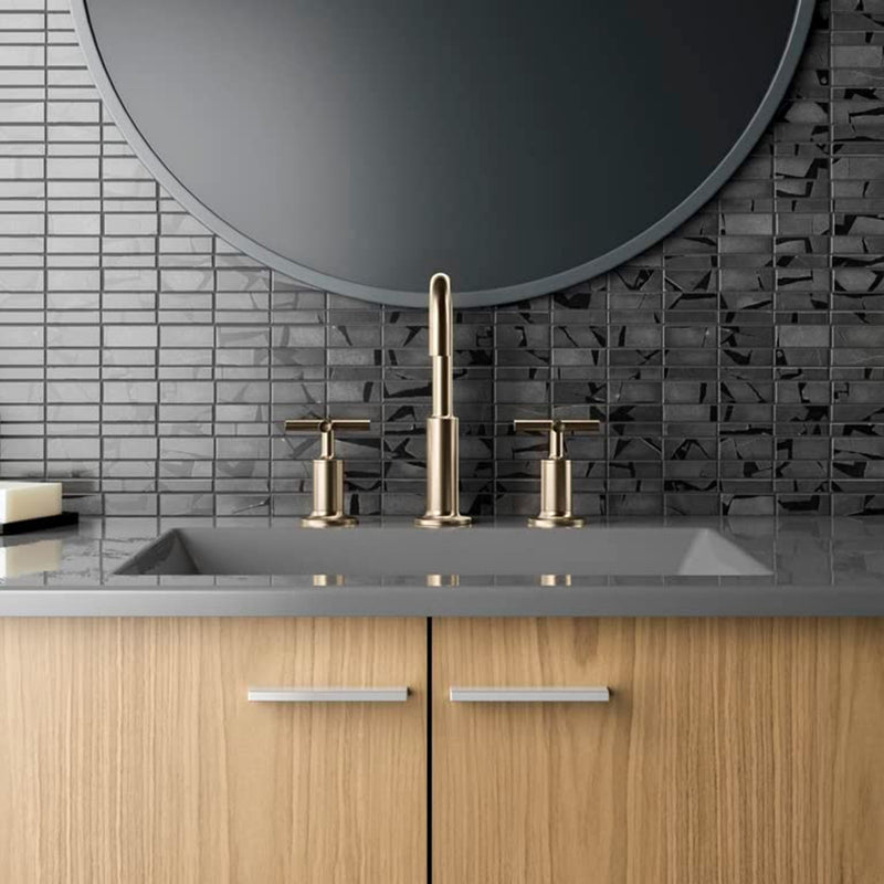 Purist Bathroom Faucet - Widespread - 8" Brass/Vibrant Brushed Moderne Brass