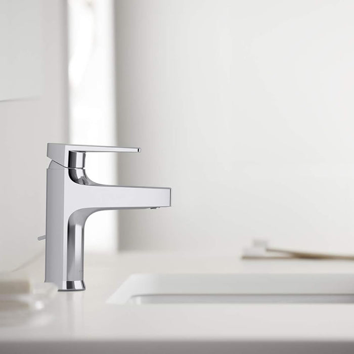 Taut Bathroom Faucet - Single Hole - 7" Brass/Polished Chrome