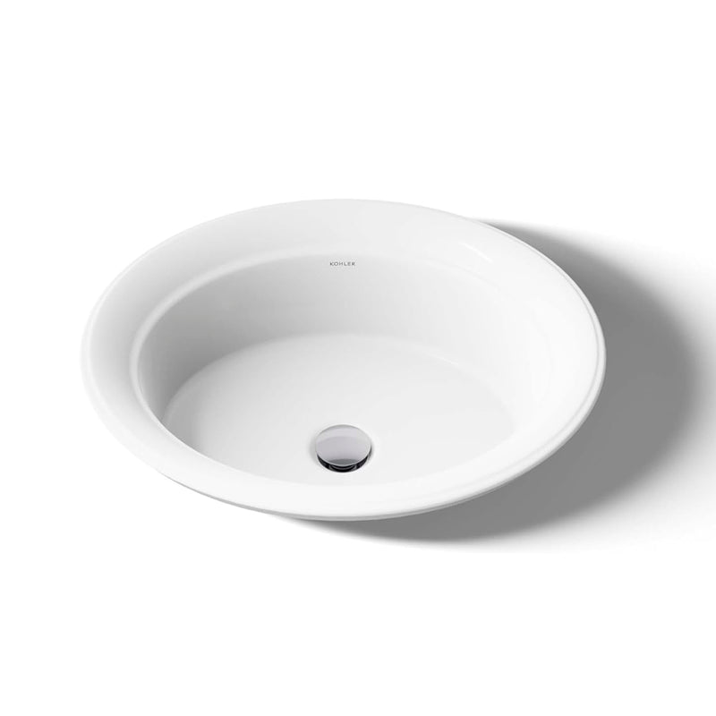 Artifacts Oval Bathroom Sink - Drop-In - 21" Vitreous China/White