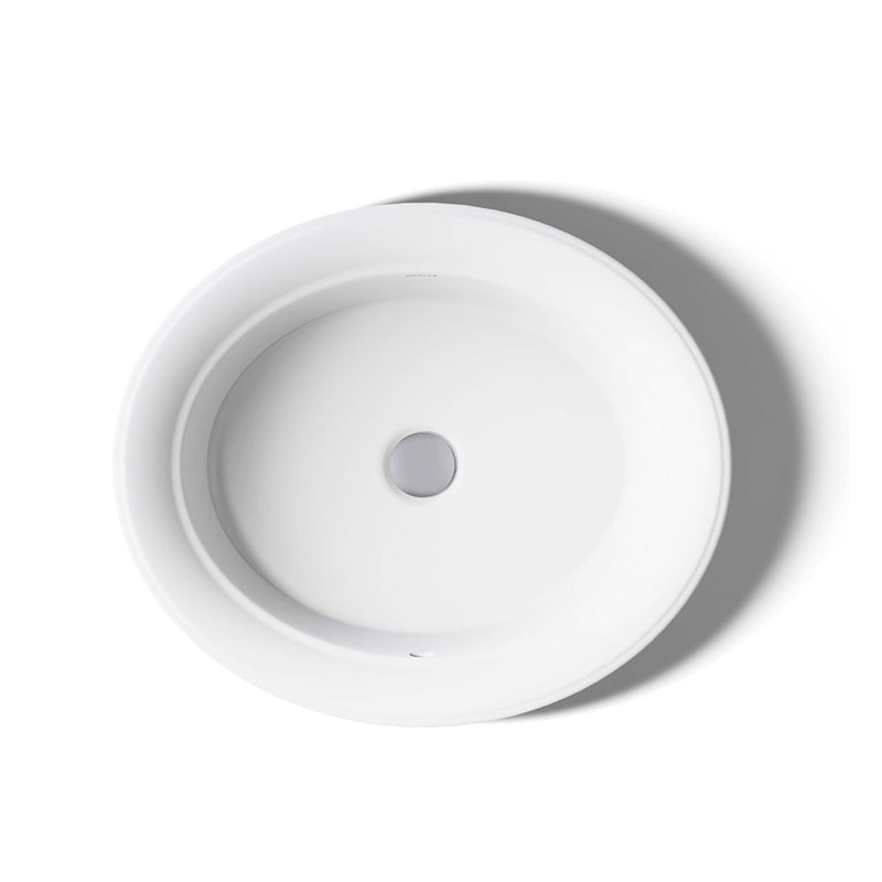 Artifacts Oval Bathroom Sink - Drop-In - 21" Vitreous China/White