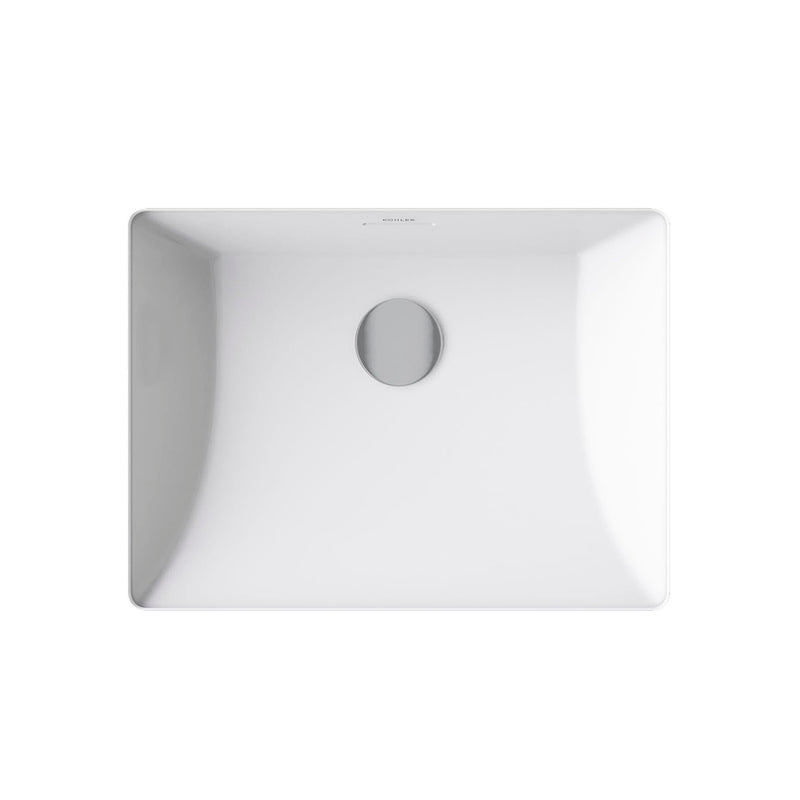 Brazn Rectangular Bathroom Sink - Under Mount - 21" Vitreous China/White